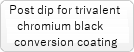 Post dip for trivalent chromium black conversion coating